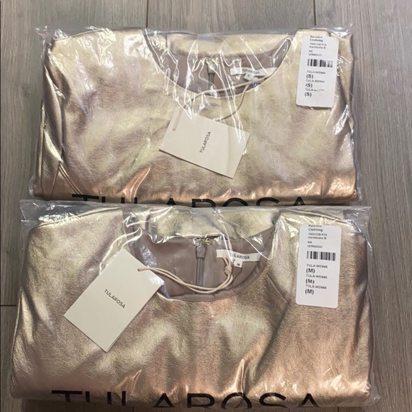 Tularosa | Margo Dress In Sandstone Brown Metallic - Picture 5 of 10